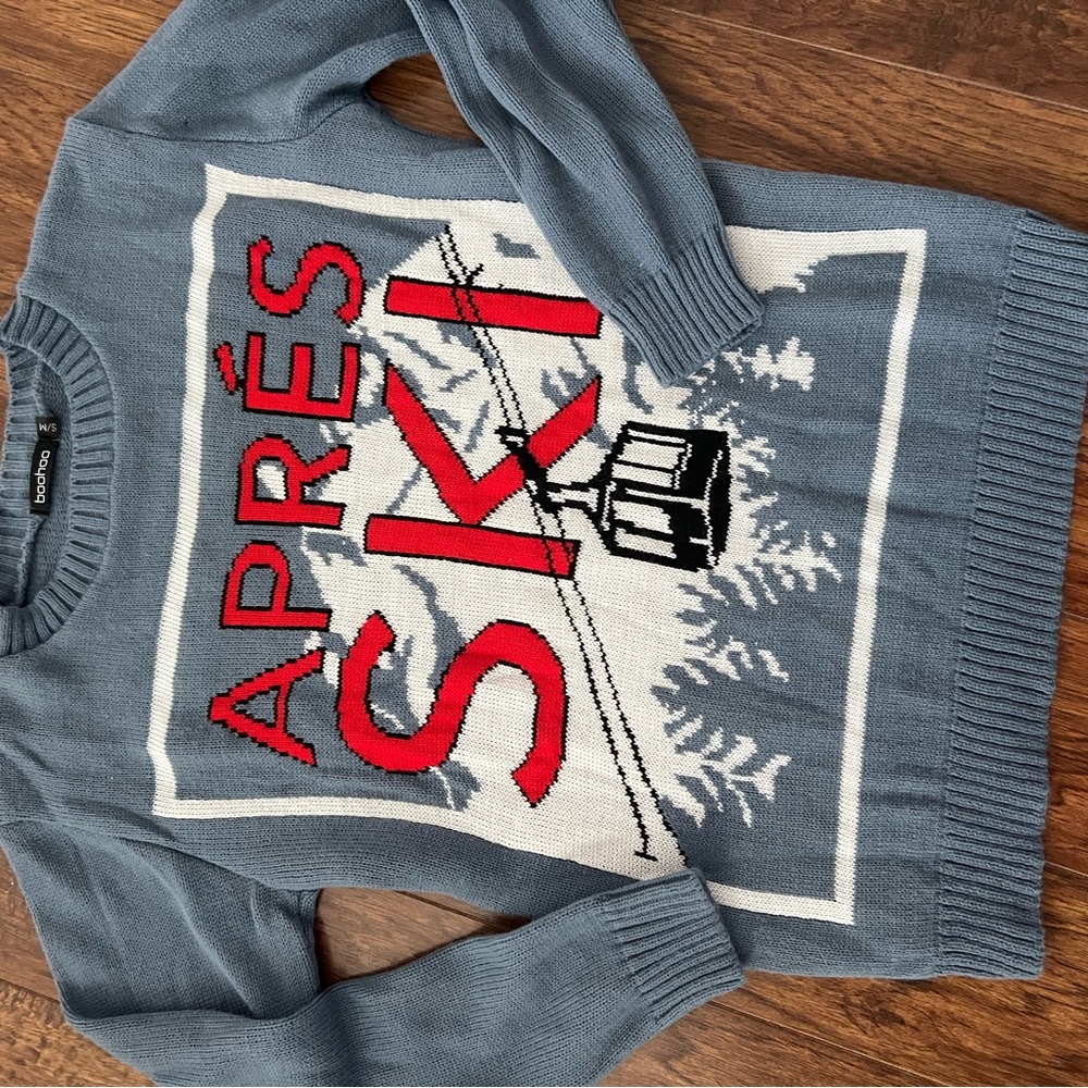Boohoo Blue Après Ski Sweater